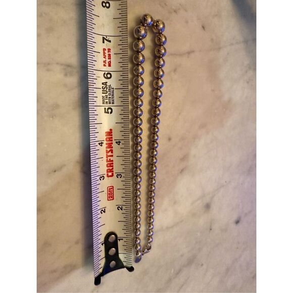 TIFFANY & CO. STERLING SILVER 925 GRADUATED BEAD BALL NECKLACE 16" - Picture 9 of 9